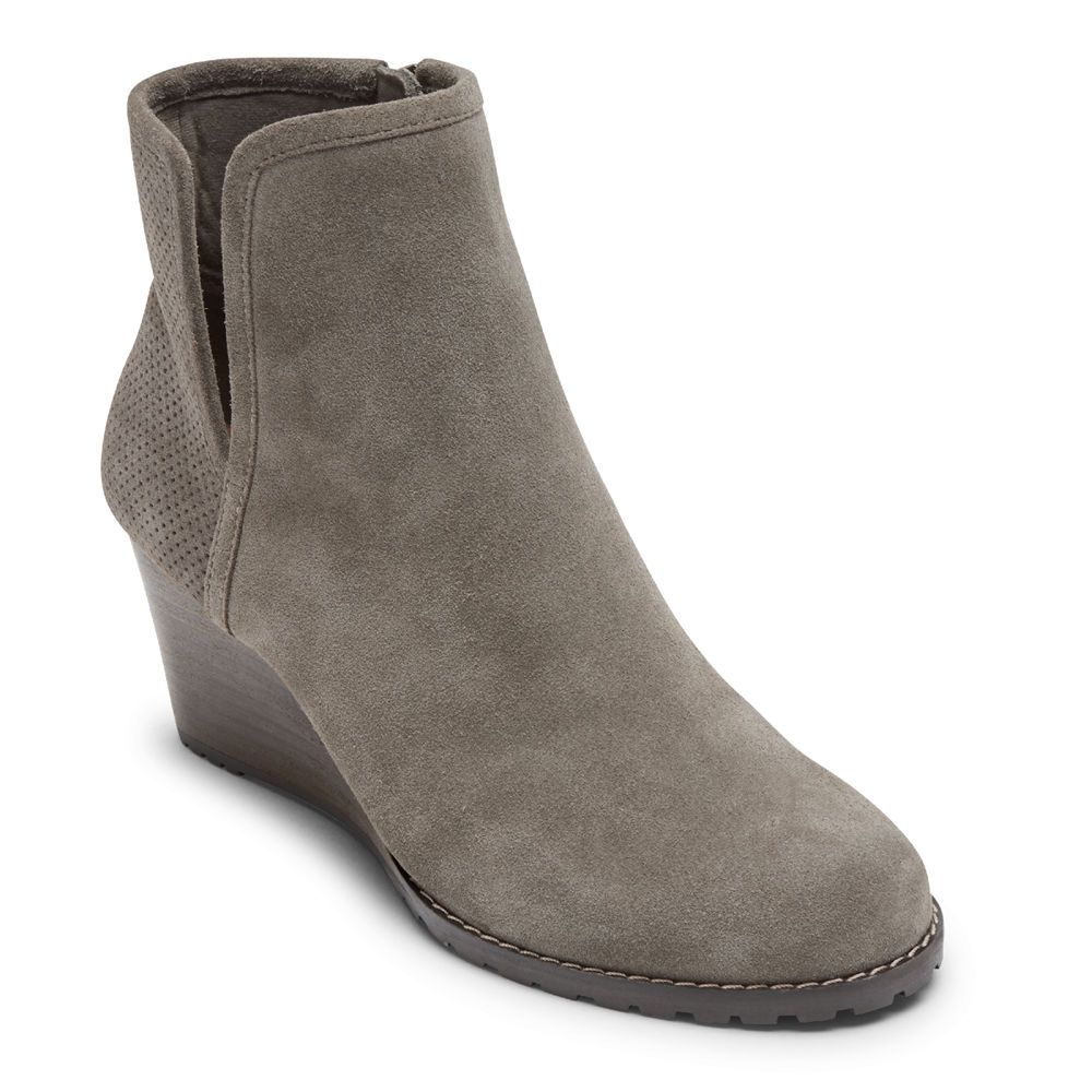 Booties Rockport Mulher Cinzentas - Hollis V-Cut - 08729OANJ